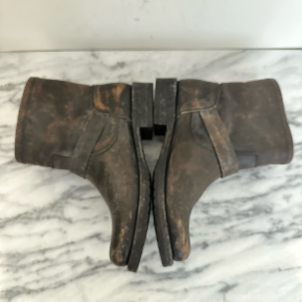 Frye veronica Brown /Black Leather Boots womens sz 8 - Picture 8 of 14